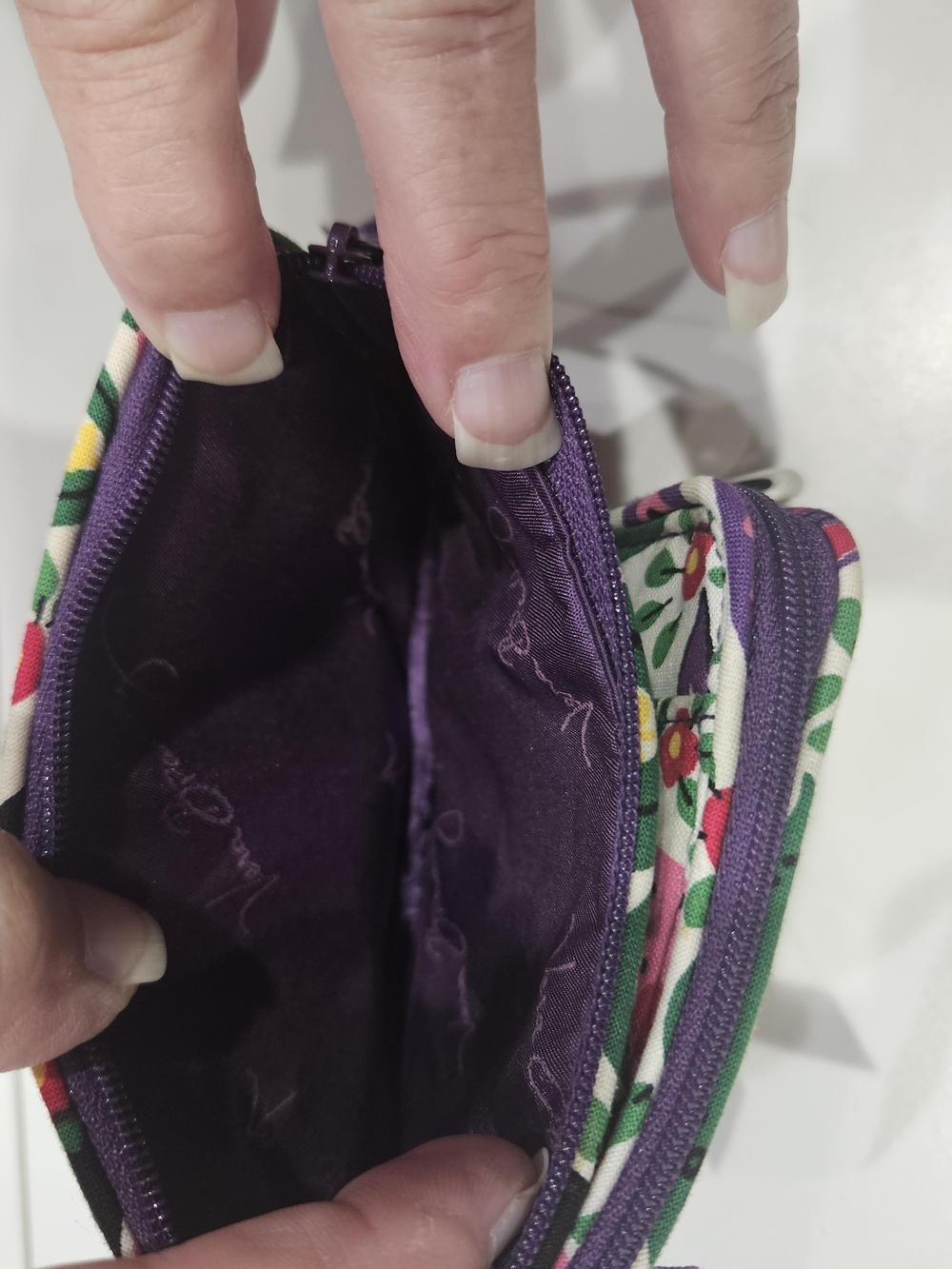 Vera Bradley Purple Floral Wristlet Wallet - Picture 4 of 6